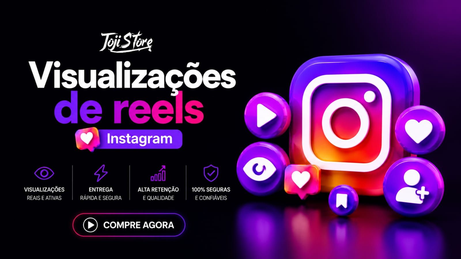 Visualizações de reels/vídeo • INSTAGRAM