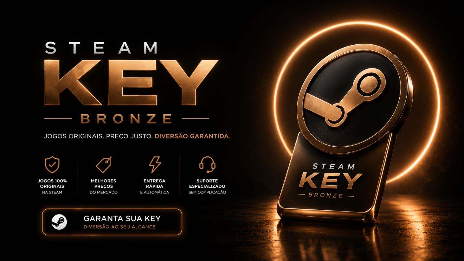🟤 KEY STEAM BRONZE [R$25]