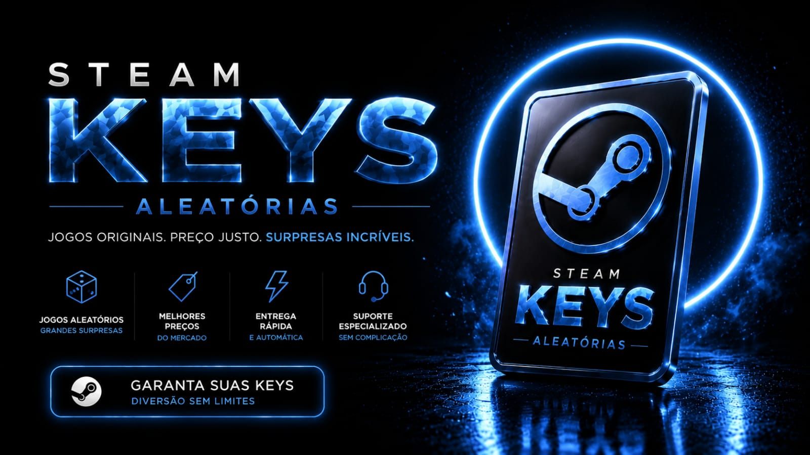 🎁 KEY STEAM ALEATÓRIA